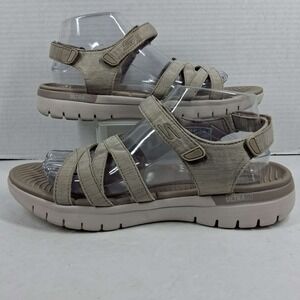 Skechers On-The-Go 600 Brilliancy Sandals Taupe Womens 10 140318 Ultra GO Goga
